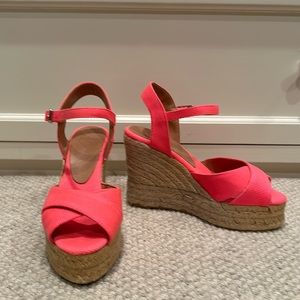 Castaner neon pink espadrilles; size 37; in excellent condition